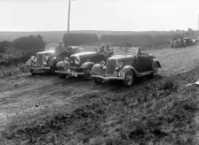 Three Ford V8s at the Sunbac Inter-Club Team Trial, 1935. Artist: Bill Brunell
