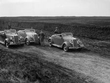 Three Ford V8s at the Sunbac Inter-Club Team Trial, 1935. Artist: Bill Brunell