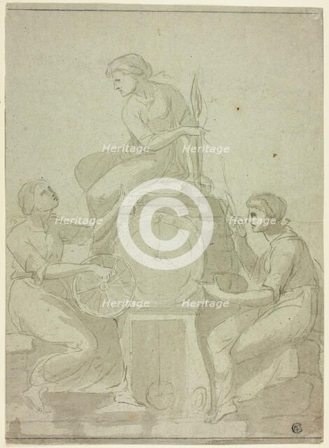 Three Fates (Design for Clock), 18th century. Creator: Unknown.
