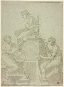 Three Fates (Design for Clock), 18th century. Creator: Unknown