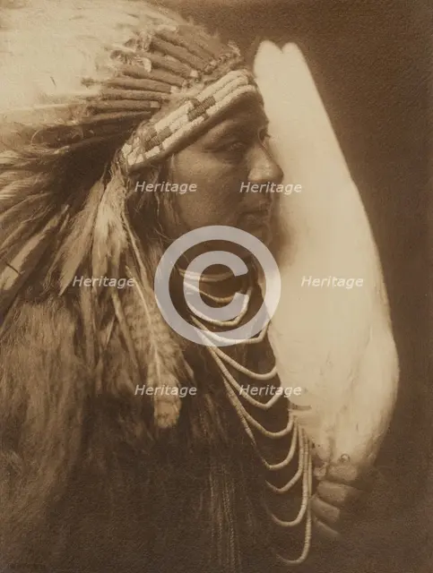 Three Feathers-A Nez Perce Native American, 1905. Creator: Edward Sheriff Curtis.
