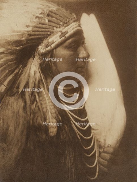 Three Feathers-A Nez Perce Native American, 1905. Creator: Edward Sheriff Curtis.