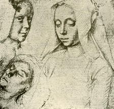 Three Female Heads late 15th-early 16th century, (1908). Creator: Gerard David