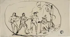 Three Figures, 1767. Creator: Giovanni Battista Cipriani