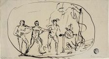Three Figures, 1767. Creator: Giovanni Battista Cipriani
