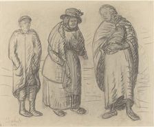 Three Figures, 1913. Creator: Ernst Barlach