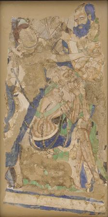 Three Figures, from Cave 224, 4th-6th century. Creator: Unknown