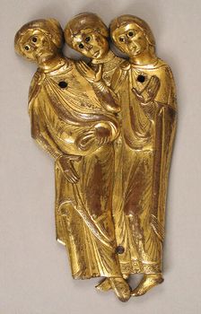 Three Figures, French, ca. 1200. Creator: Unknown