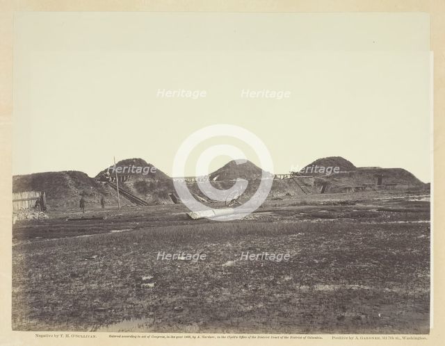 Three First Traverses on Land End, Fort Fisher, North Carolina, January 1865. Creator: Alexander Gardner.
