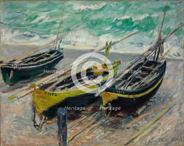 Three Fishing Boats, 1886. Artist: Monet, Claude (1840-1926)