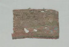 Three Fragments of Italian Gothic Silk, 1350-1399. Creator: Unknown