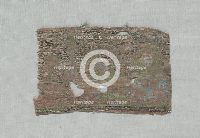 Three Fragments of Italian Gothic Silk, 1350-1399. Creator: Unknown.