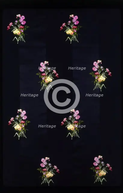Three Fragments from Dress, France, c. 1885. Creator: Unknown.