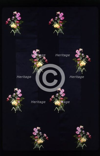 Three Fragments from Dress, France, c. 1885. Creator: Unknown.