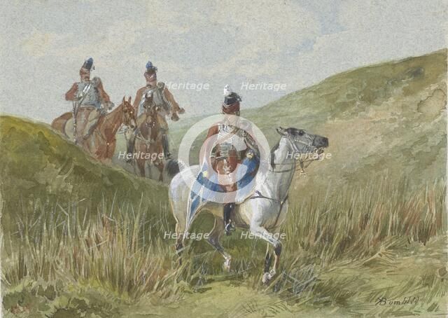 Three French Hussars, 1886. Creator: Karel Frederik Bombled.