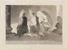Three Kneeling Women, 1770/75. Creator: John Brown