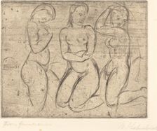 Three Kneeling Women (Drei Frauen knied), 1913. Creator: Wilhelm Lehmbruck