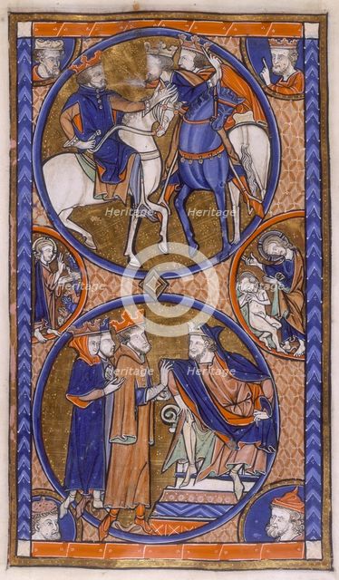 Three kings conferring, c1265-c1270. Creator: Unknown.