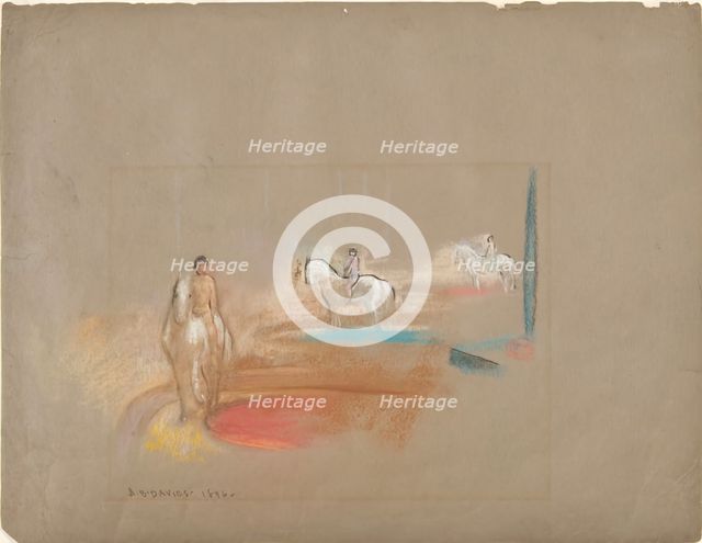 Three Horsemen, 1896. Creator: Arthur Davies.