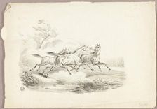 Three Horses Running, n.d. Creator: Unknown