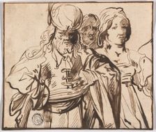 Three Half-Length Figures, 1622/72. Creator: Pieter Jansz