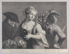 Three half-length figures from a Venetian carnival, 1750-1822., 1750-1822. Creator: Niccolò Cavalli