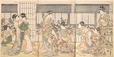 Three Intoxicated Courtesans, 1790s. Creator: Kitagawa Utamaro