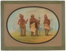 Three Iowa Indians, 1861/1869. Creator: George Catlin