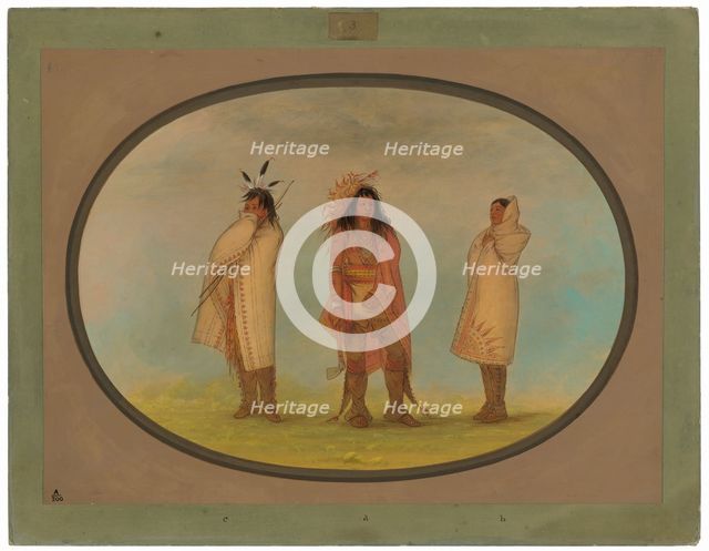 Three Iroquois Indians, 1861/1869. Creator: George Catlin.