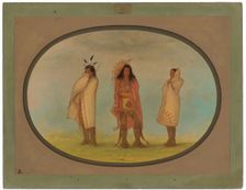 Three Iroquois Indians, 1861/1869. Creator: George Catlin
