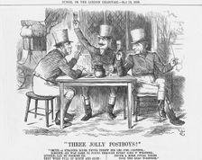 "Three Jolly Post Boys!", 1888. Creator: Joseph Swain
