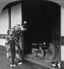 Three Japanese women, Japan, 1905.Artist: BL Singley