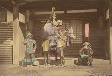 Three Japanese warriors, 1868-1880. Creator: Felice Beato