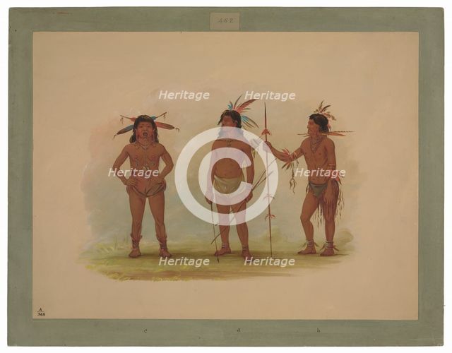 Three Omagua Men, 1854/1869. Creator: George Catlin.