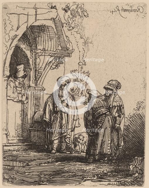Three Oriental Figures (Jacob and Laban?), 1641. Creator: Rembrandt Harmensz van Rijn.