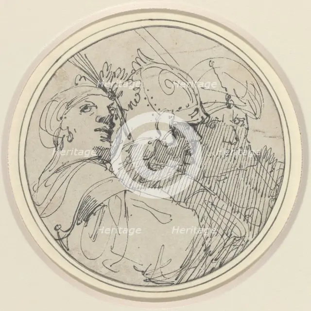 Three Oriental Heads, 1770/1775. Creator: John Hamilton Mortimer.