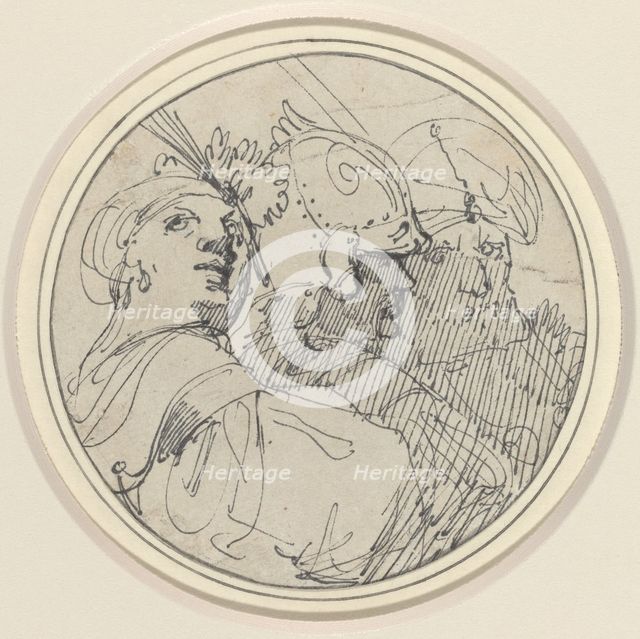 Three Oriental Heads, 1770/1775. Creator: John Hamilton Mortimer.