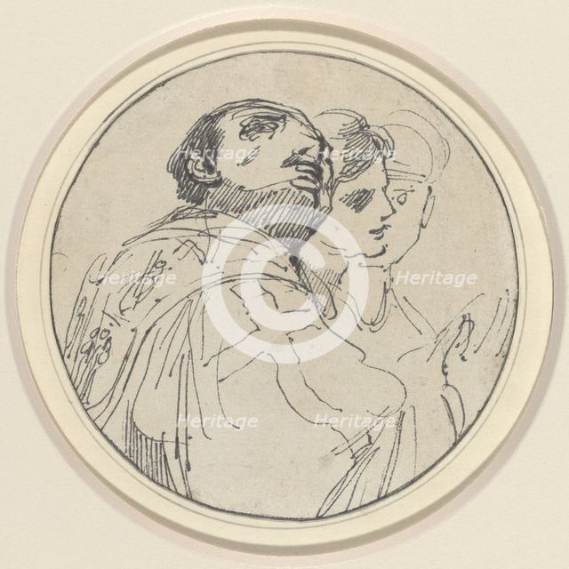 Three Oriental Heads, 1770/1775. Creator: John Hamilton Mortimer.