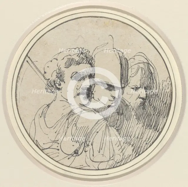 Three Oriental Heads, 1770/1775. Creator: John Hamilton Mortimer.