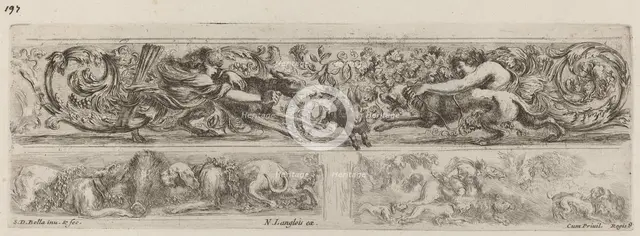 Three Ornamental Bands, probably 1648. Creator: Stefano della Bella.