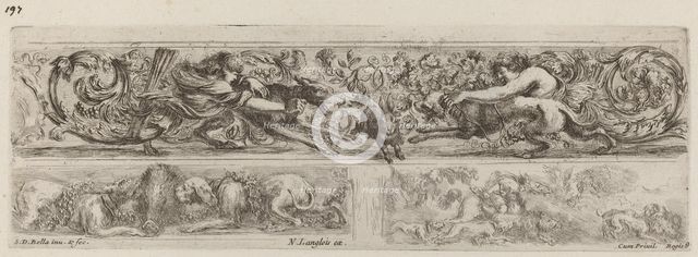 Three Ornamental Bands, probably 1648. Creator: Stefano della Bella.