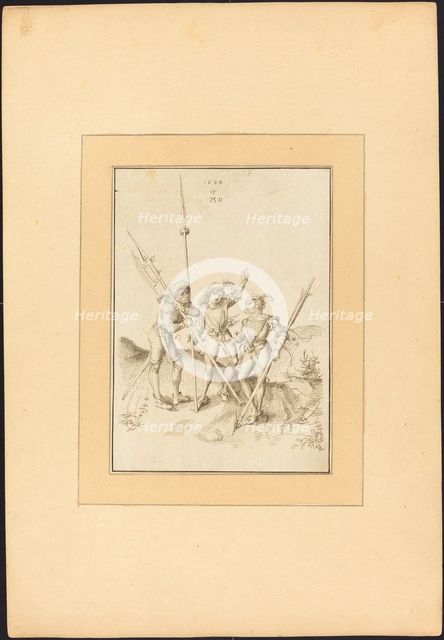 Three Lansquenets, 1780. Creator: Maria Catharina Prestel.