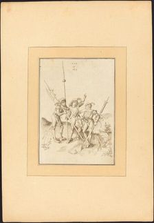 Three Lansquenets, 1780. Creator: Maria Catharina Prestel