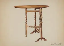 Three Legged Gate-leg Table, c. 1936. Creator: Rex Dolmith