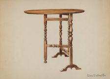 Three Legged Gate-leg Table, c. 1936. Creator: Rex Dolmith