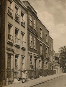Three Little Maids from School on the Steps of Leigh Hunt's House c1935. Creator: Donald McLeish