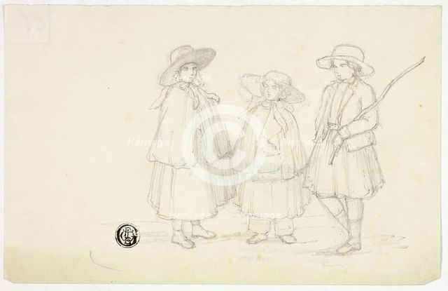 Three Little Girls, n.d. Creator: Elizabeth Murray.