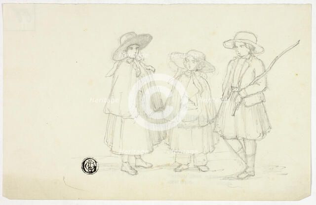 Three Little Girls, n.d. Creator: Elizabeth Murray.