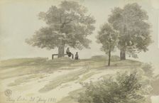 Three Linden Trees, 1881. Creator: Heinrich Adolf Valentin Hoffmann