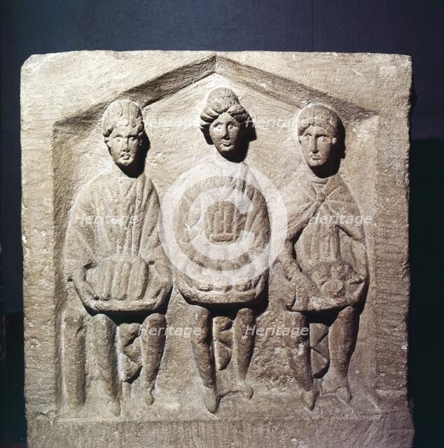 Three Mother Goddesses, Celtic, c1st century. Artist: Unknown.